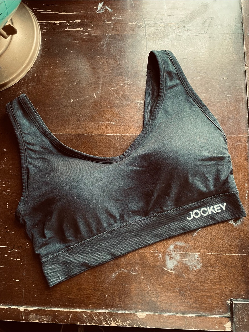 Jockey Black Seamless Scoop-Neck Sports Bra